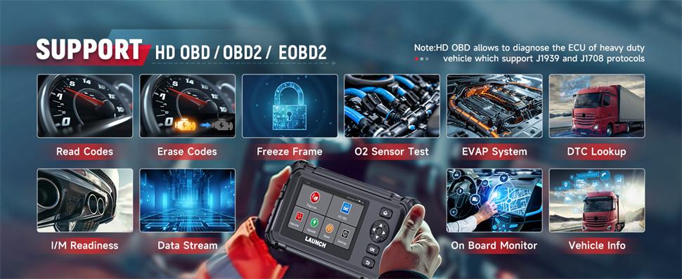 LAUNCH CRP129 HD ESCANER OBD2 MULTIMARCAS PROFESIONAL TACTIL - 4