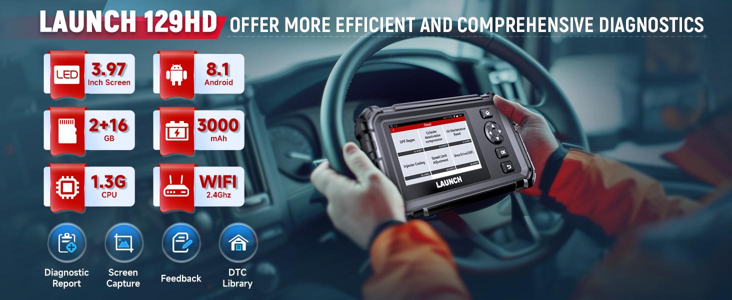 LAUNCH CRP129 HD ESCANER OBD2 MULTIMARCAS PROFESIONAL TACTIL - 9