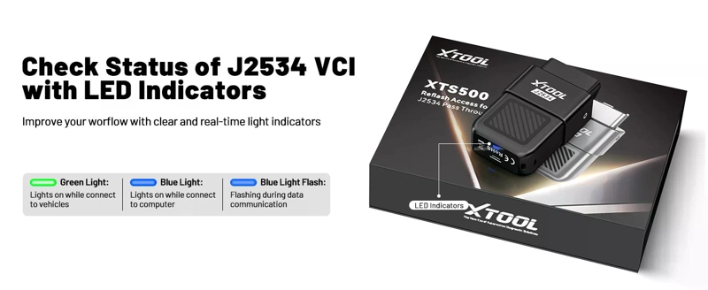 SCANNER AUTOMOTRIZ XTOOL XTS500 J2534 OBD2  VCI PROGRAMACION - 3