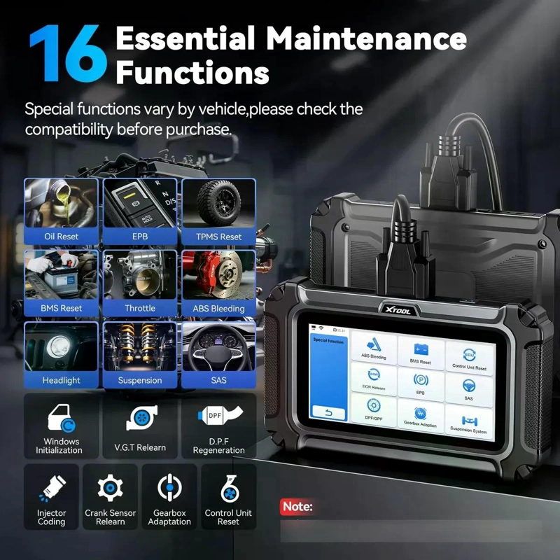 SCANNER  AUTOMOTRIZ  XTOOL D5S  TACTIL 16 FUNCIONES ESPECIAL - 2