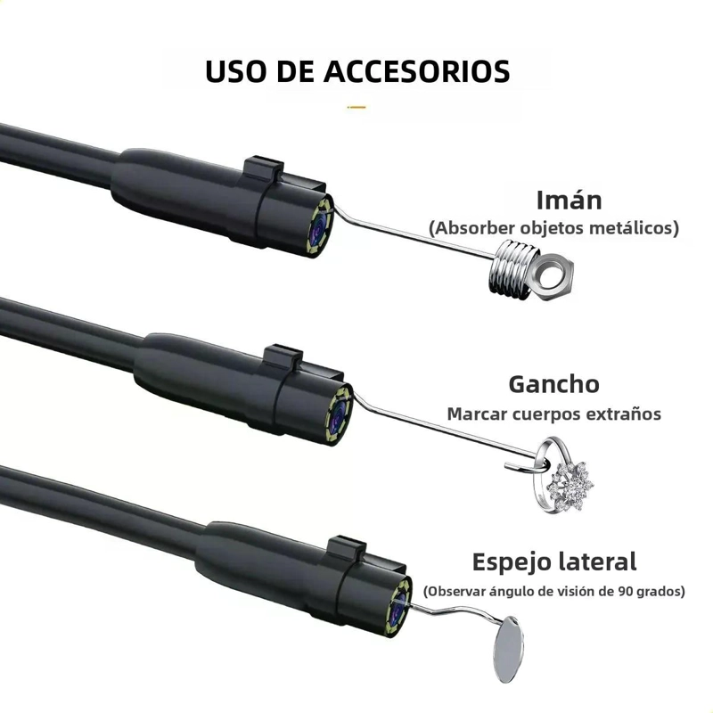 ENDOSCOPIO BOROSCOPIO INDUSTRIAL 1080P CAMARA AUTOMOTRIZ 2M - 8