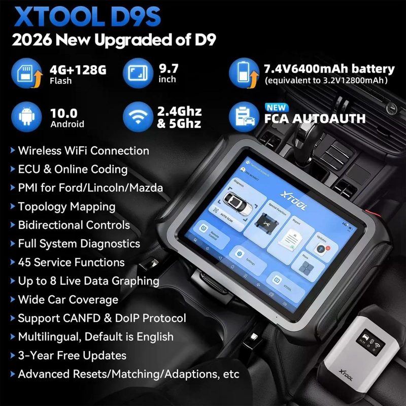 SCANNER AUTOMOTRIZ PROFESIONAL XTOOL PAD D9S BIDIRECCIONAL - 5