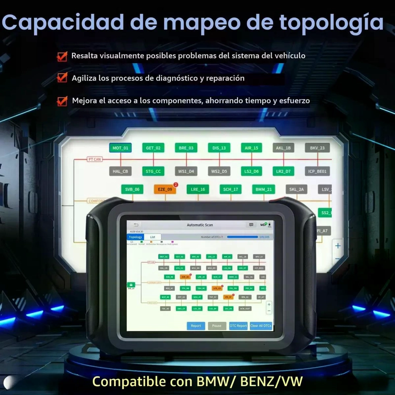 SCANNER AUTOMOTRIZ PROFESIONAL XTOOL PAD D9S BIDIRECCIONAL - 6
