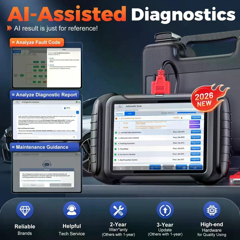 SCANNER MULTIMARCA XTOOL D8S PROFESIONAL DPF SAS ABS SRS +42 - 4