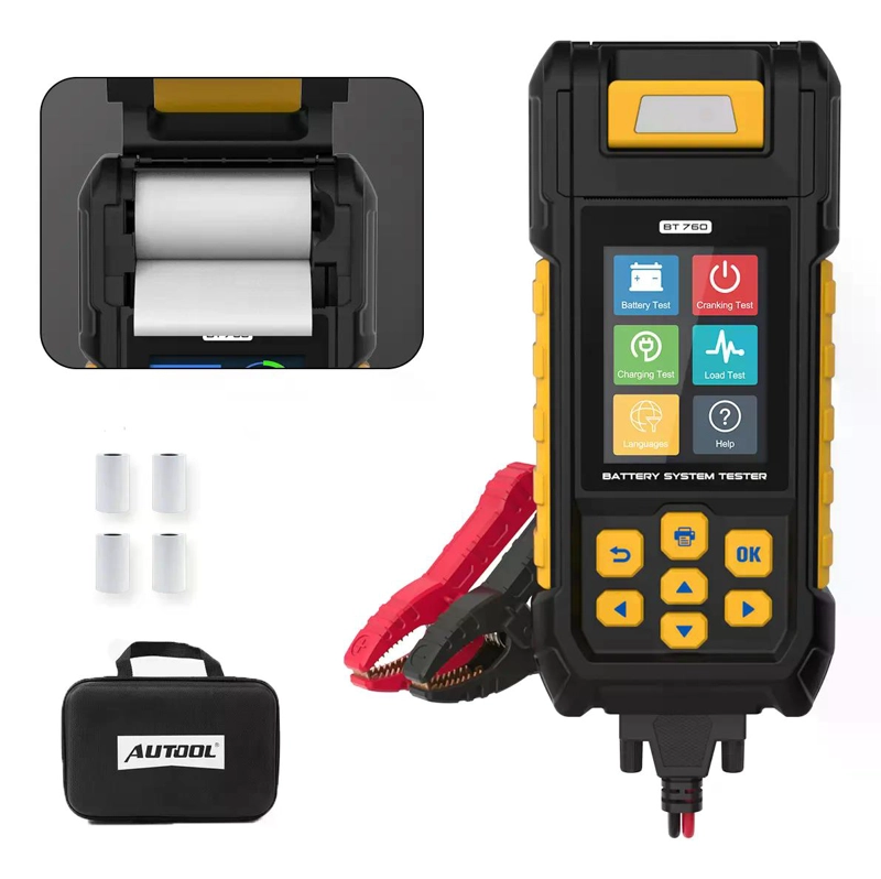 SCANNER DE BATERIAS TESTER  CARGA CON IMPRESORA BT760 AUTOOL - 1
