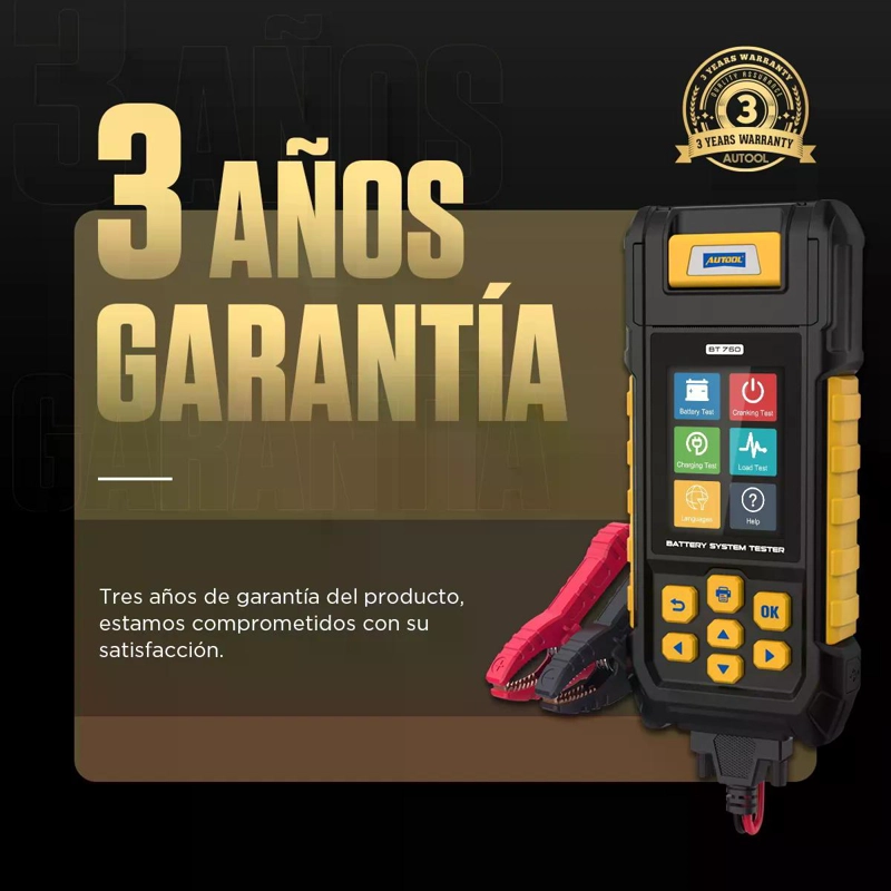 SCANNER DE BATERIAS TESTER  CARGA CON IMPRESORA BT760 AUTOOL - 8
