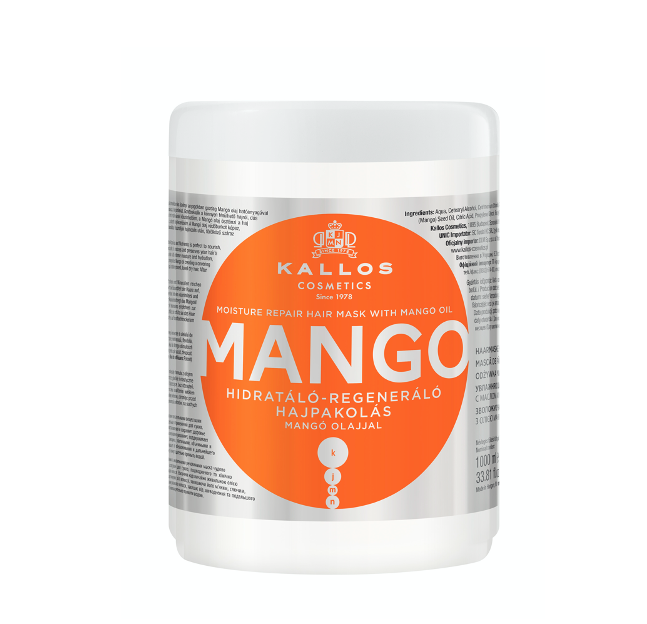 KALLOS MASCARILLA DE MANGO PARA CABELLOS DESHIDRATADOS Y TRATADOS QUÍMICAMENTE 1000ML - 1