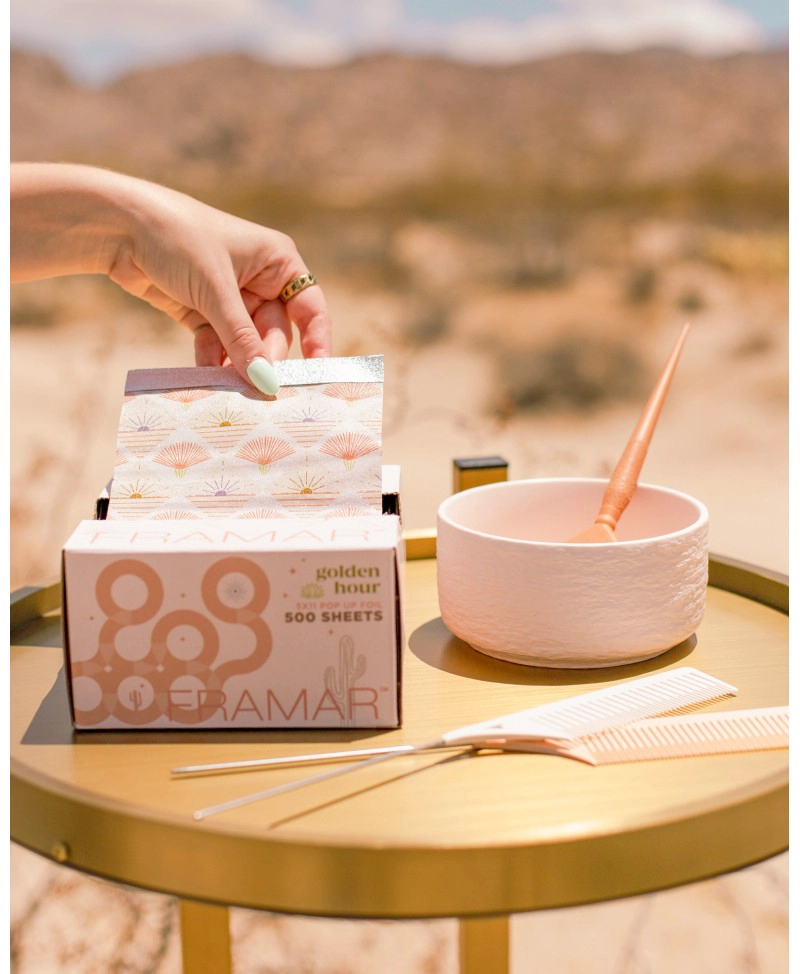 FRAMAR PAPEL ALUMINIO 500 LAMINA PRE CORTADAS POP UPS GOLDEN HOUR 13CM X 28CM – 500 HOJAS - 3