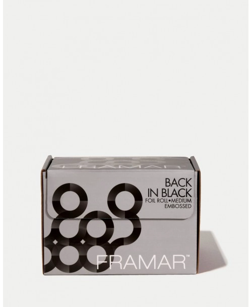 FRAMAR PAPEL ALUMINIO ROLLO BACK IN BLACK EMBOSSED MEDIUM 100 METROS - 3