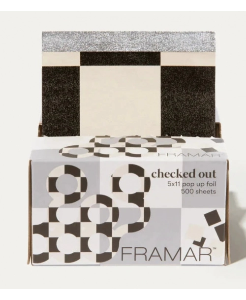 FRAMAR PAPEL ALUMINIO LAMINA PRE CORTADAS POP UPS CHECKED OUT 13CM X 28CM  500 HOJAS - 2