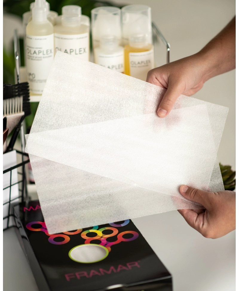 FRAMAR PAPEL DE ESPUMA REUTILIZABLE PARA TINTURAR CABELLO 15X30CM - 4