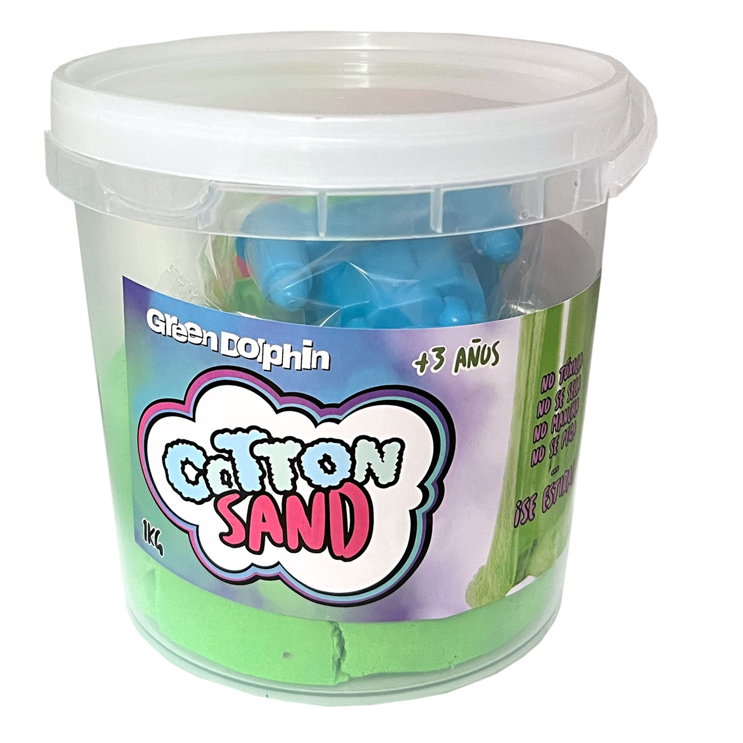 ARENA MÁGICA COTTON SAND VERDE1 KILO 5 MOLDES - 4