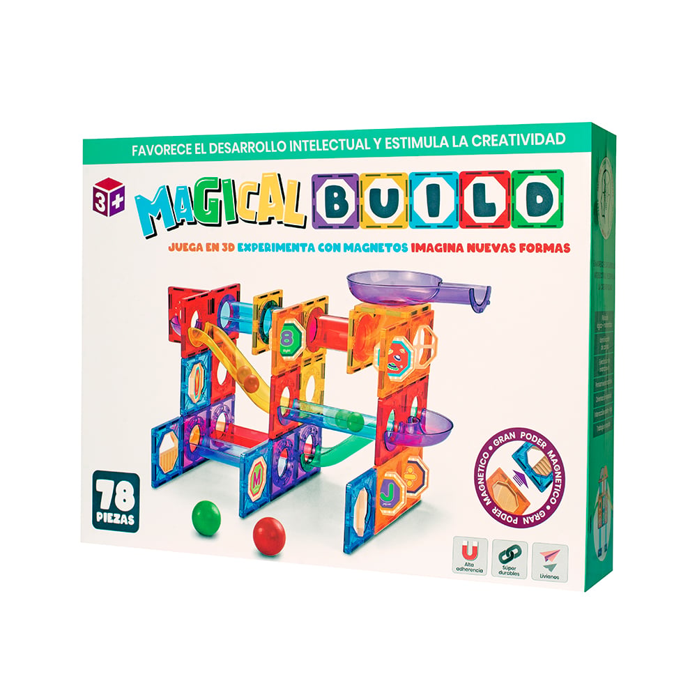 JUEGO MAGNÉTICO MAGICAL MAGNETS M207 MAGICAL BUILD 78 PIEZAS - 1