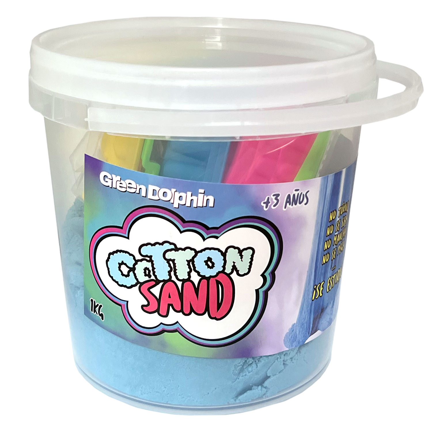 ARENA MÁGICA COTTON SAND AZUL GREEN DOLPHIN - 3