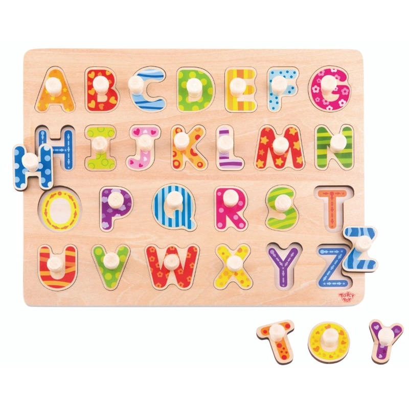 ALFABETO DE ENCAJE DE MADERA 26 PIEZAS TOOKY TOY - 2