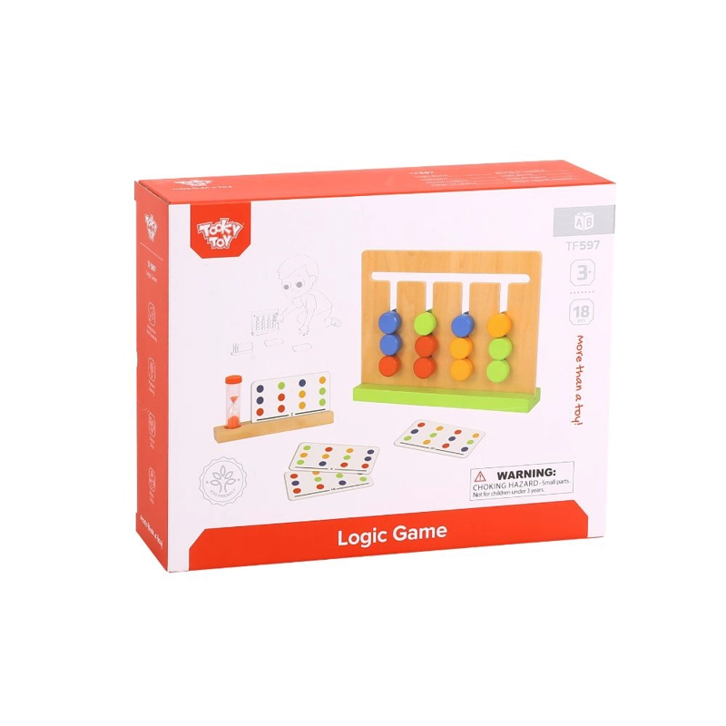 JUEGO LÓGICA TOOKY TOY MADERA MULTICOLOR - 2