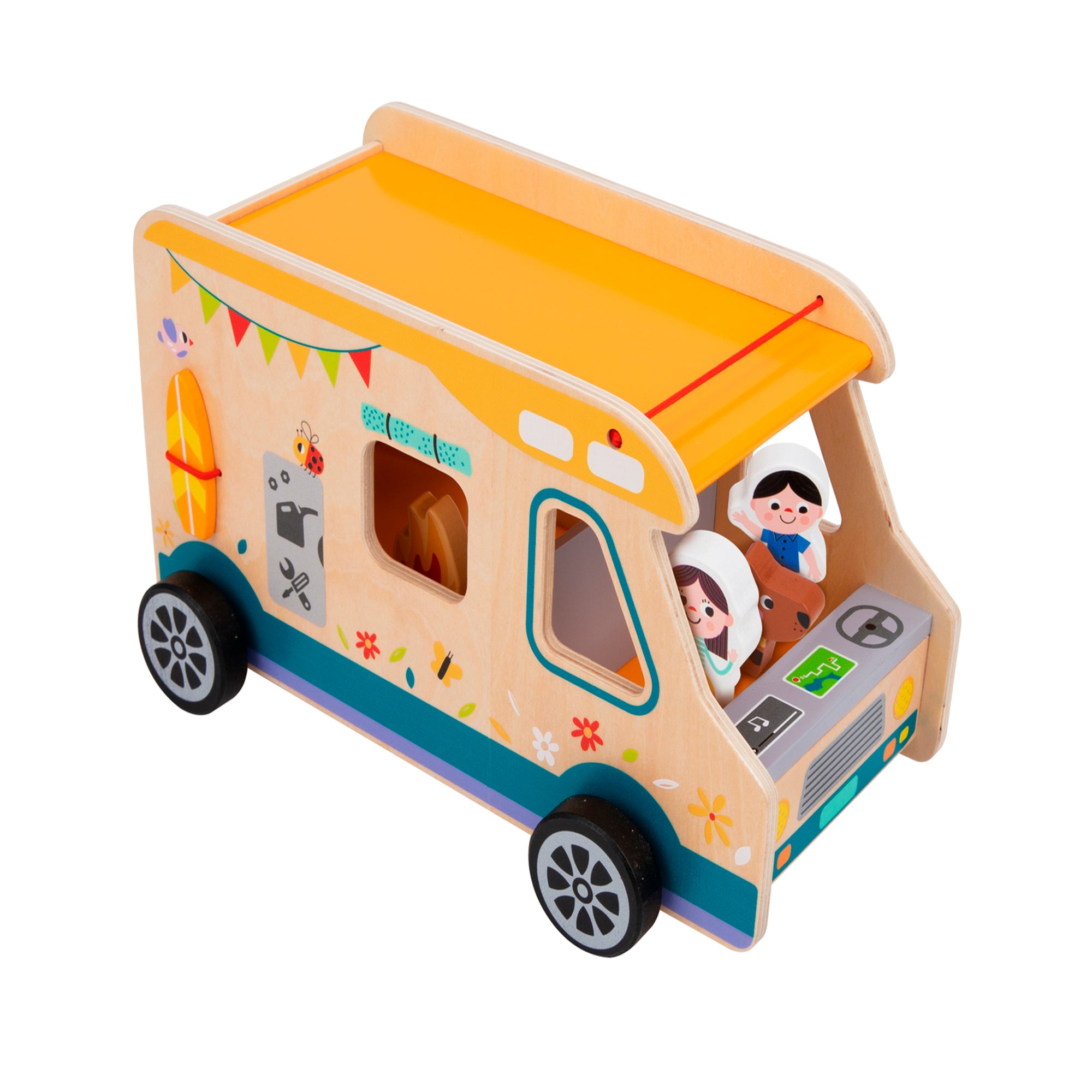 Juego De Sábanas Bajeras Happy Camping - Microfibra Cepillada, Estampado Vintage De Tablones De Madera, Tamaño Individual (90x190 Cm), Incluye Sábana Ajustable Y Funda De Almohada
