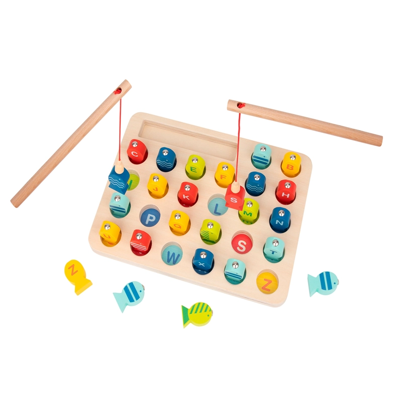 JUEGO DE PESCA MAGNÉTICO TOOKY TOY MULTICOLOR CON ALFABETO - 1