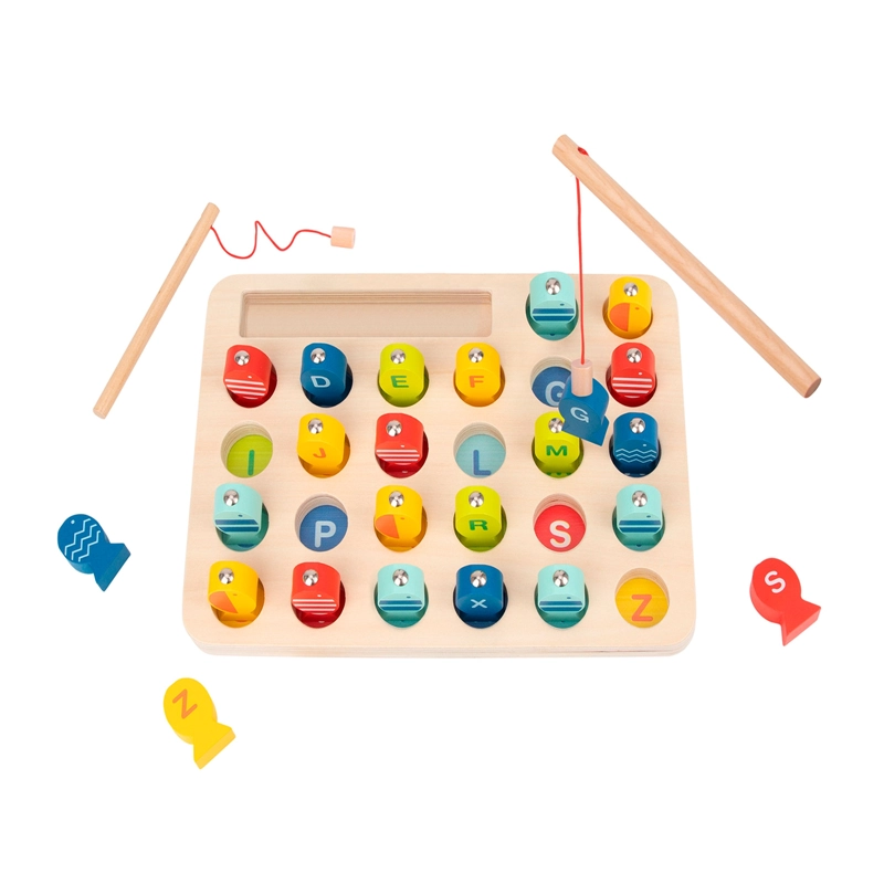 JUEGO DE PESCA MAGNÉTICO TOOKY TOY MULTICOLOR CON ALFABETO - 2