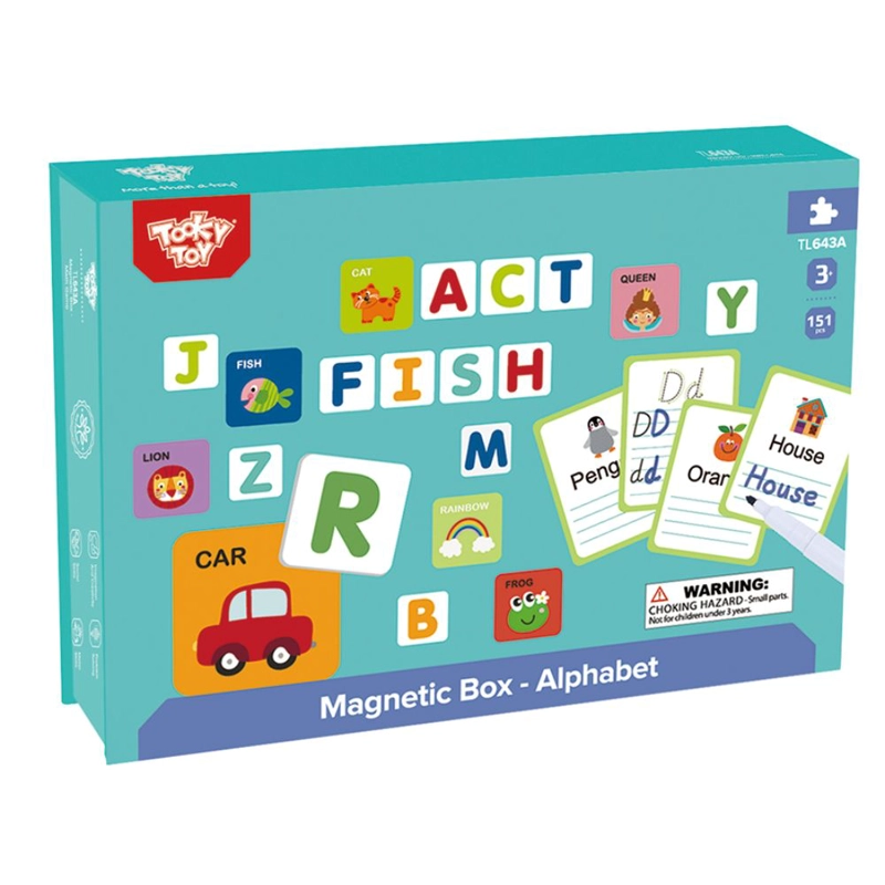 CAJA MAGNÉTICA TOOKY TOY MULTICOLOR ALFABETO - 4