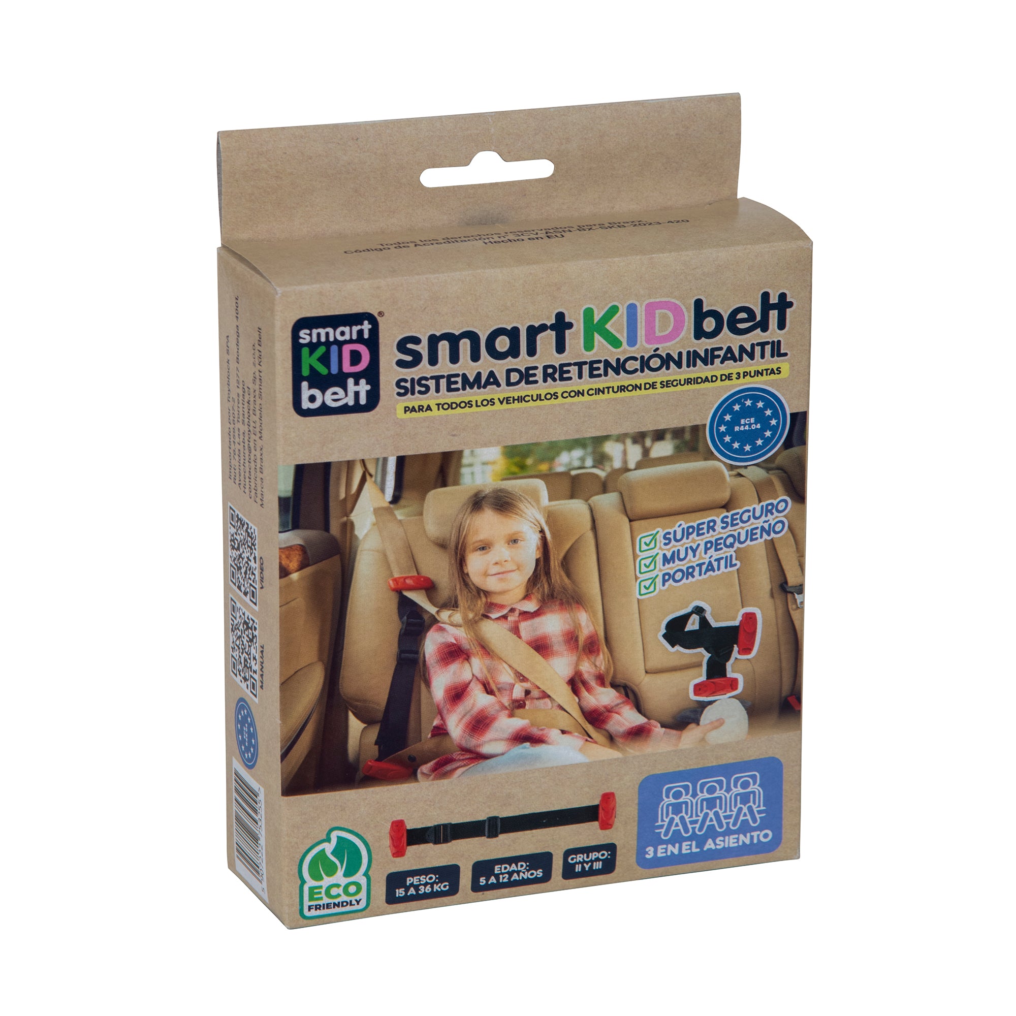 CINTURÓN BRAXX SISTEMA RETENCIÓN INFANTIL SMART KID BELT NEGRO - 1