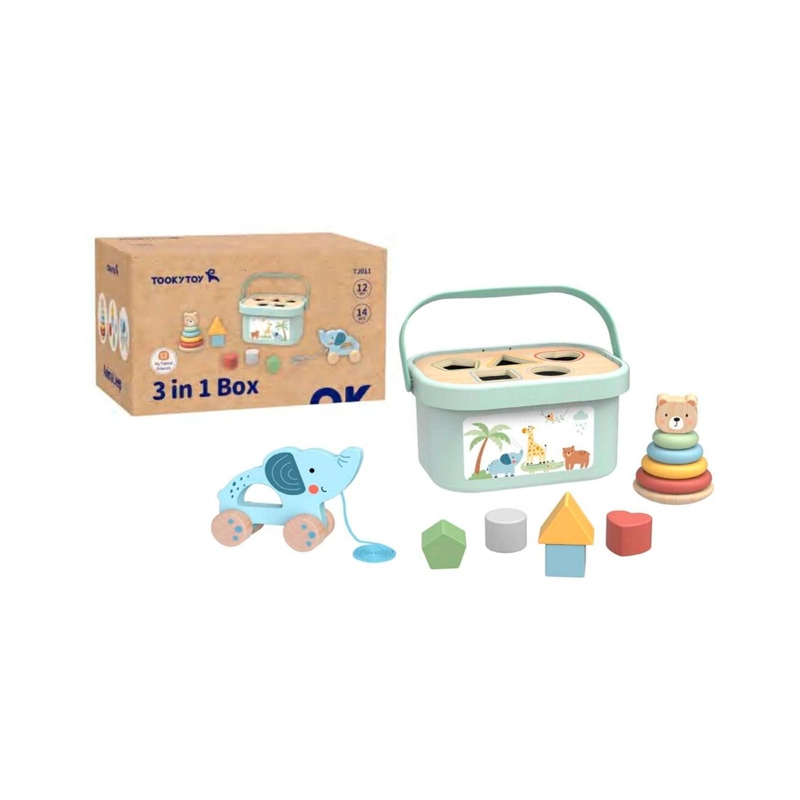 CAJA 3 EN 1 ANIMALES DEL BOSQUE TOOKY TOY - 1