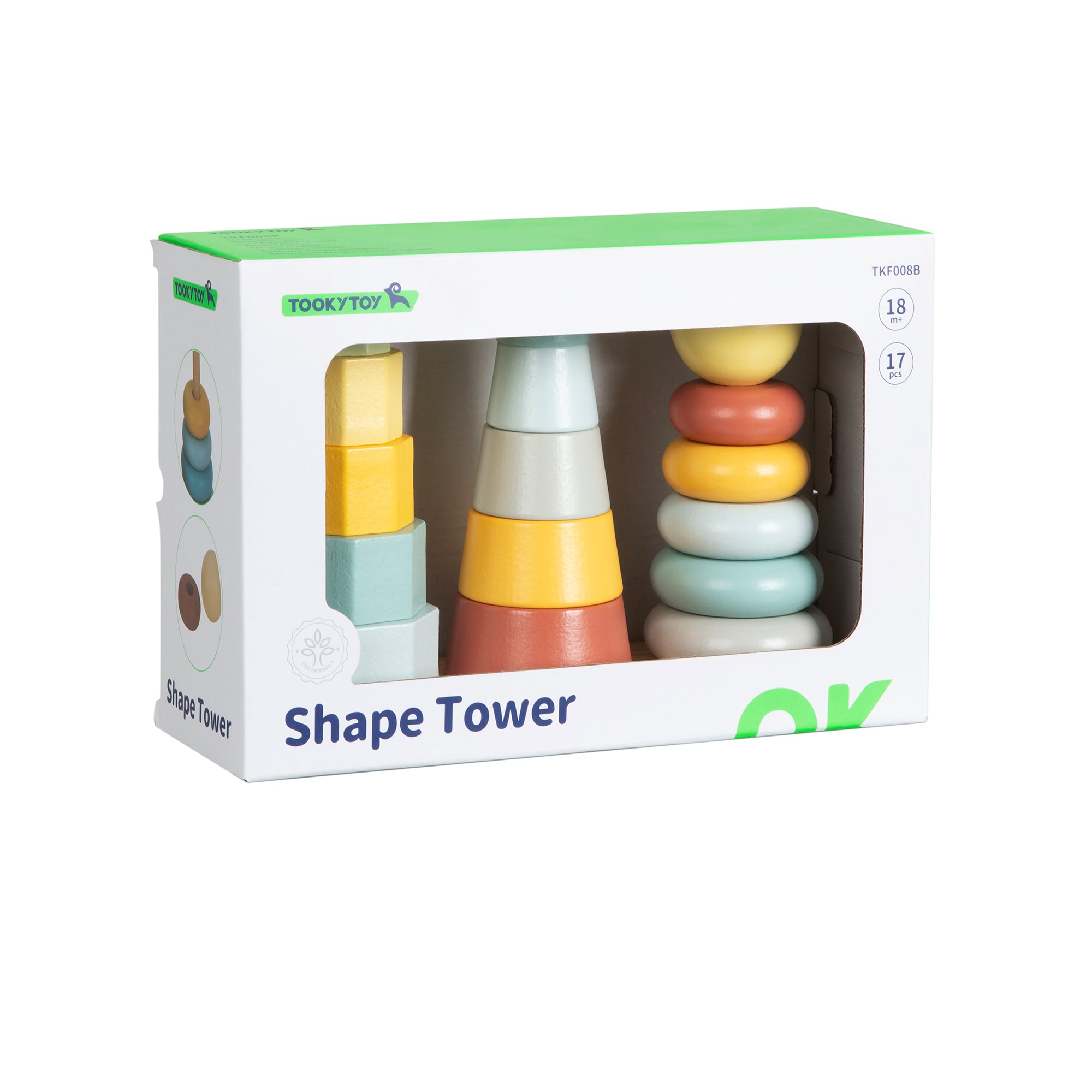 APILADOR DE MADERA EN FORMA DE TORRE TOOKY TOY - 3