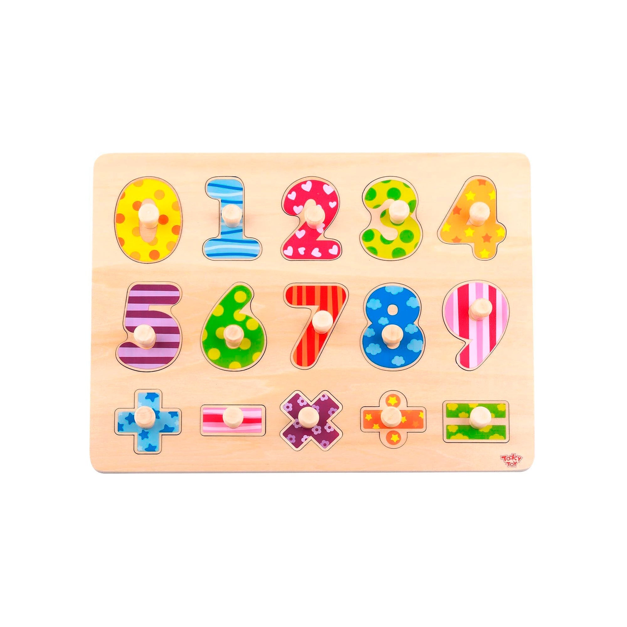 PUZZLE NÚMEROS DE ENCAJE DE MADERA TOOKY TOY - 1