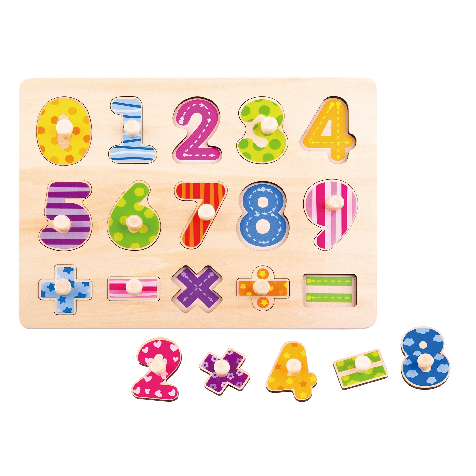PUZZLE NÚMEROS DE ENCAJE DE MADERA TOOKY TOY - 2