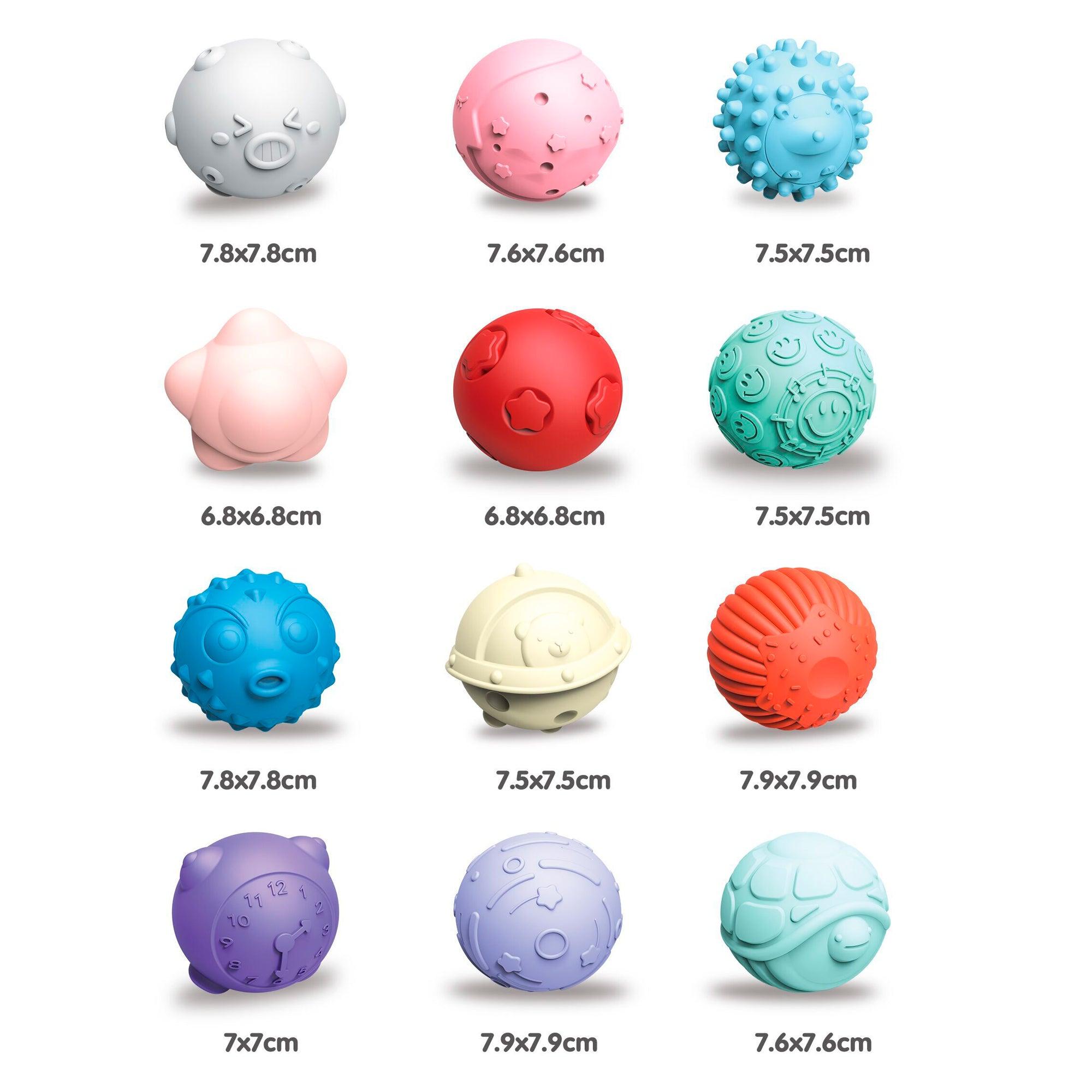PELOTAS SENSORIALES HUANGER GR6108 PASTEL 12 PIEZAS - 3