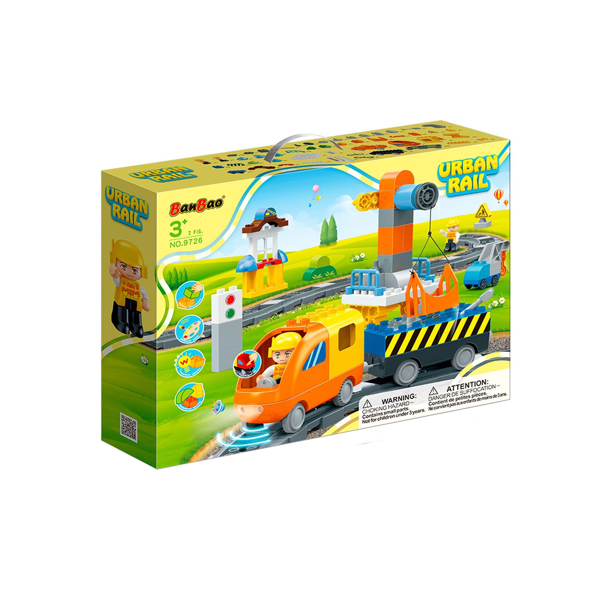 SET BLOQUES BANBAO 9726 MULTICOLOR TREN DE CARGA 86 PIEZAS - 1