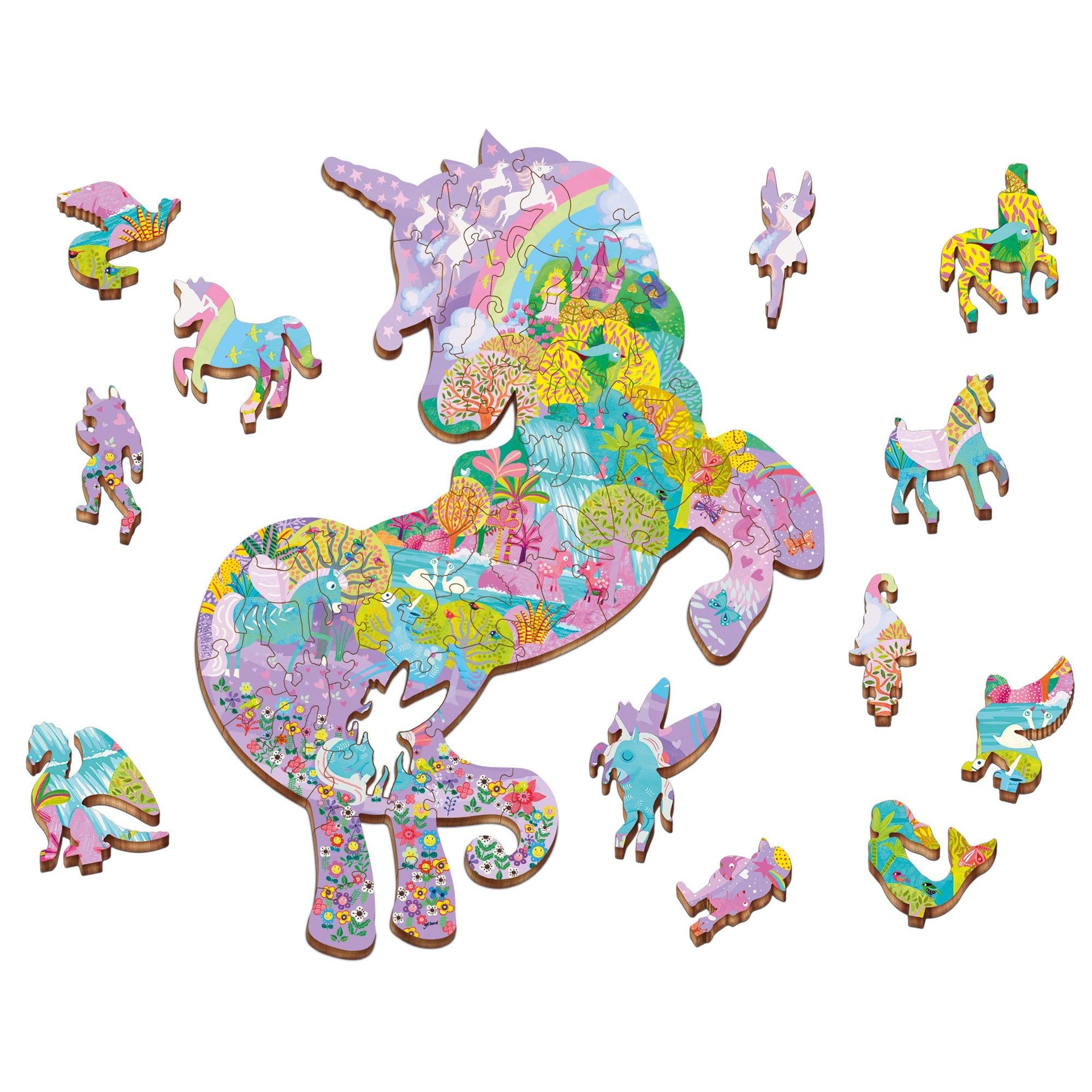 PUZZLE DE MADERA UNICORNIO 48 PIEZAS LUDATTICA - 2