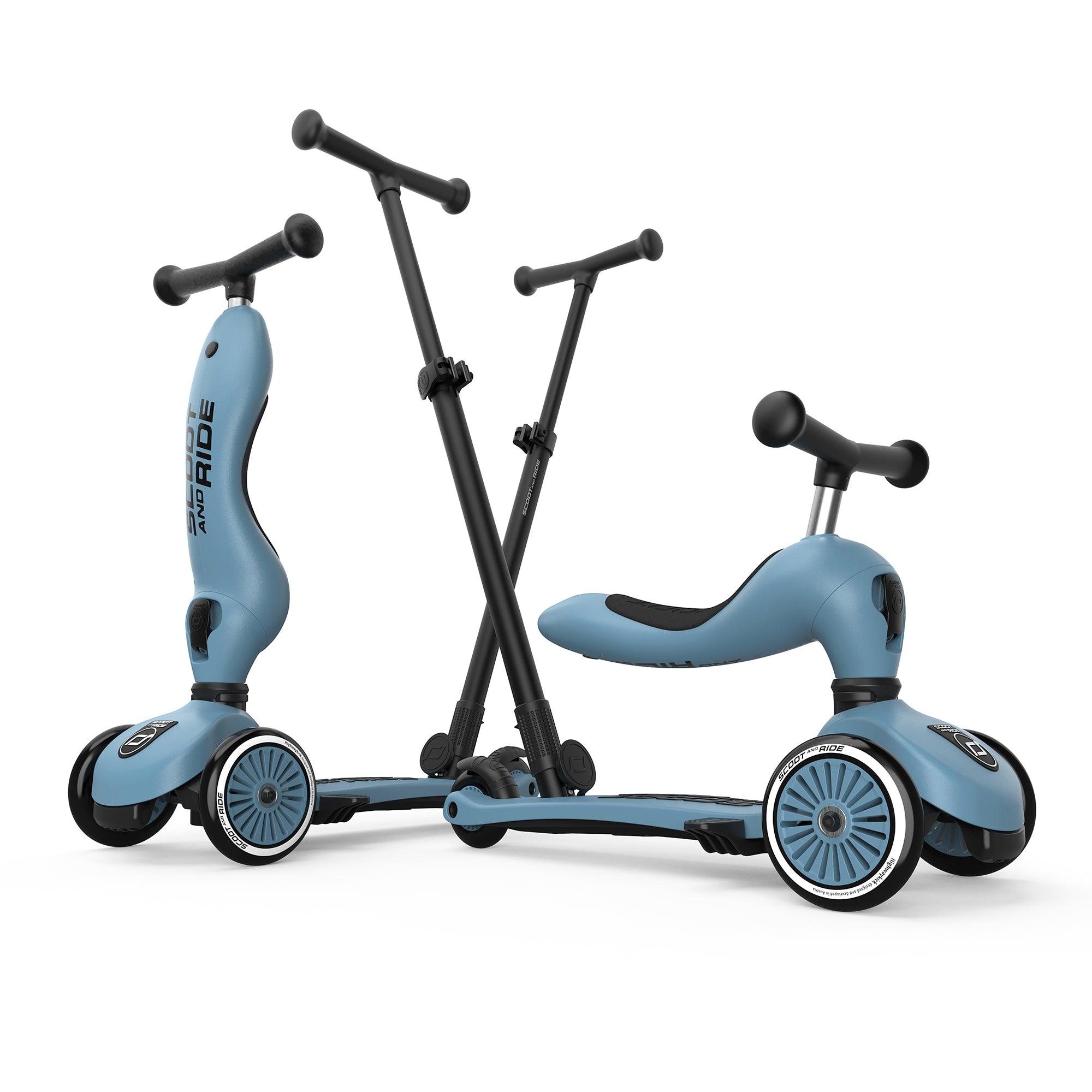 SCOOTER HIGHWAYKICK 1 PUSH AND GO STEEL SCOOT AND RIDE - 3