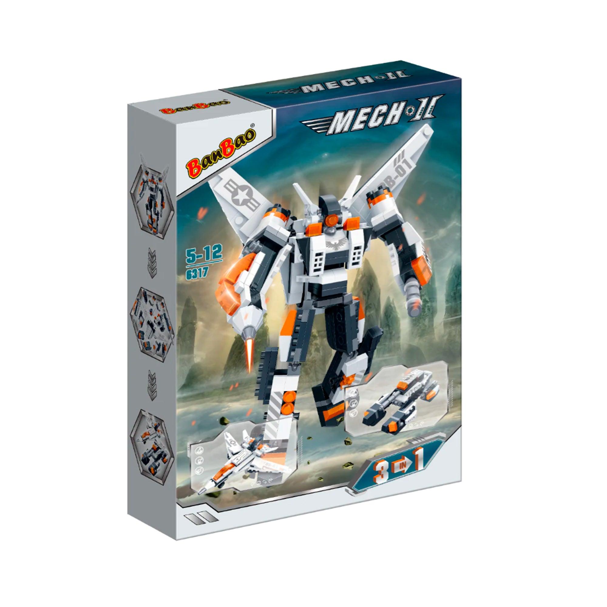 SET DE BLOQUES ROBOT MERCH II NARANJO 3 EN 1 215 PIEZAS BANBAO - 1