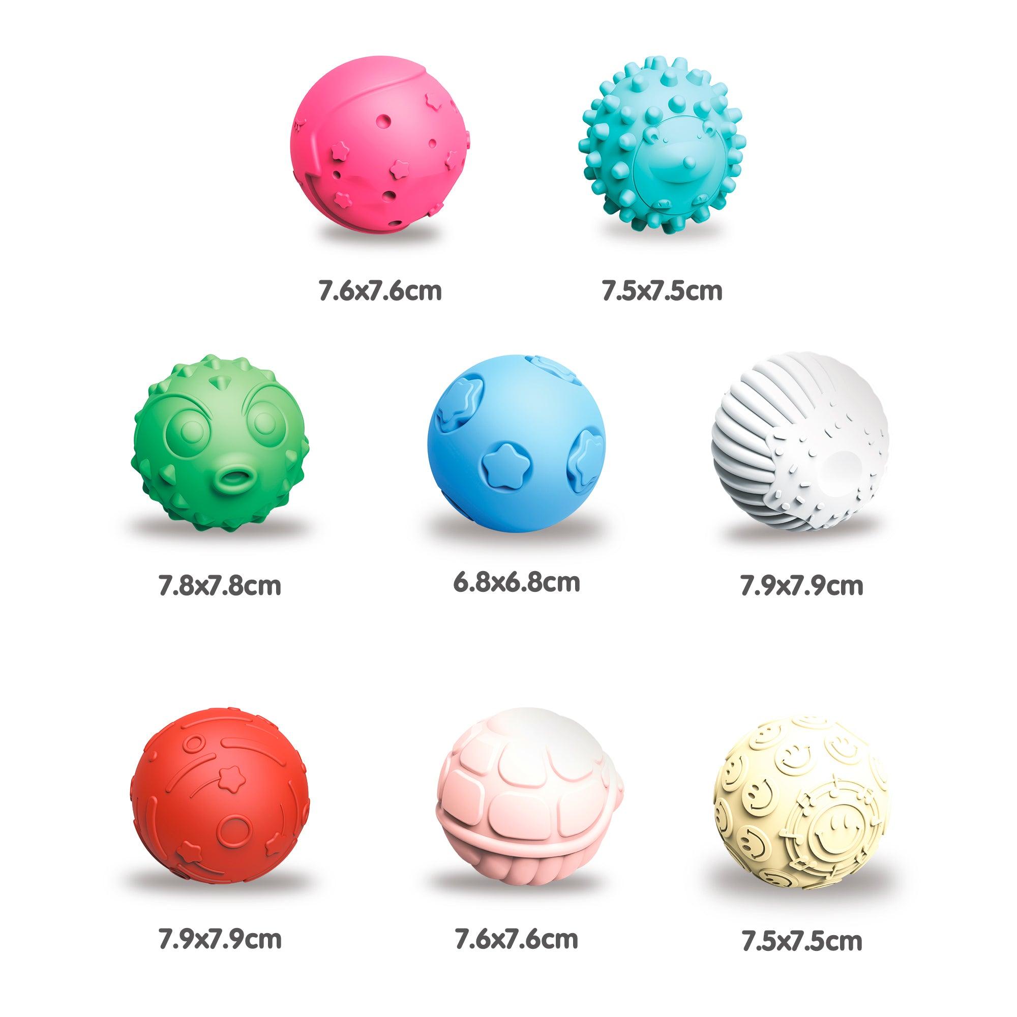 PELOTAS SENSORIALES PASTEL 8 PIEZAS - 3