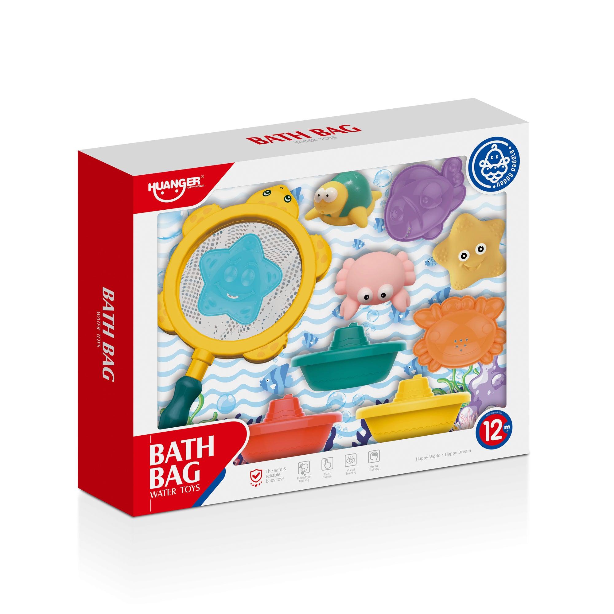JUEGO DE AGUA PARA BAÑO PESCA ESTRELLA 10 PIEZAS - HUANGER - 1