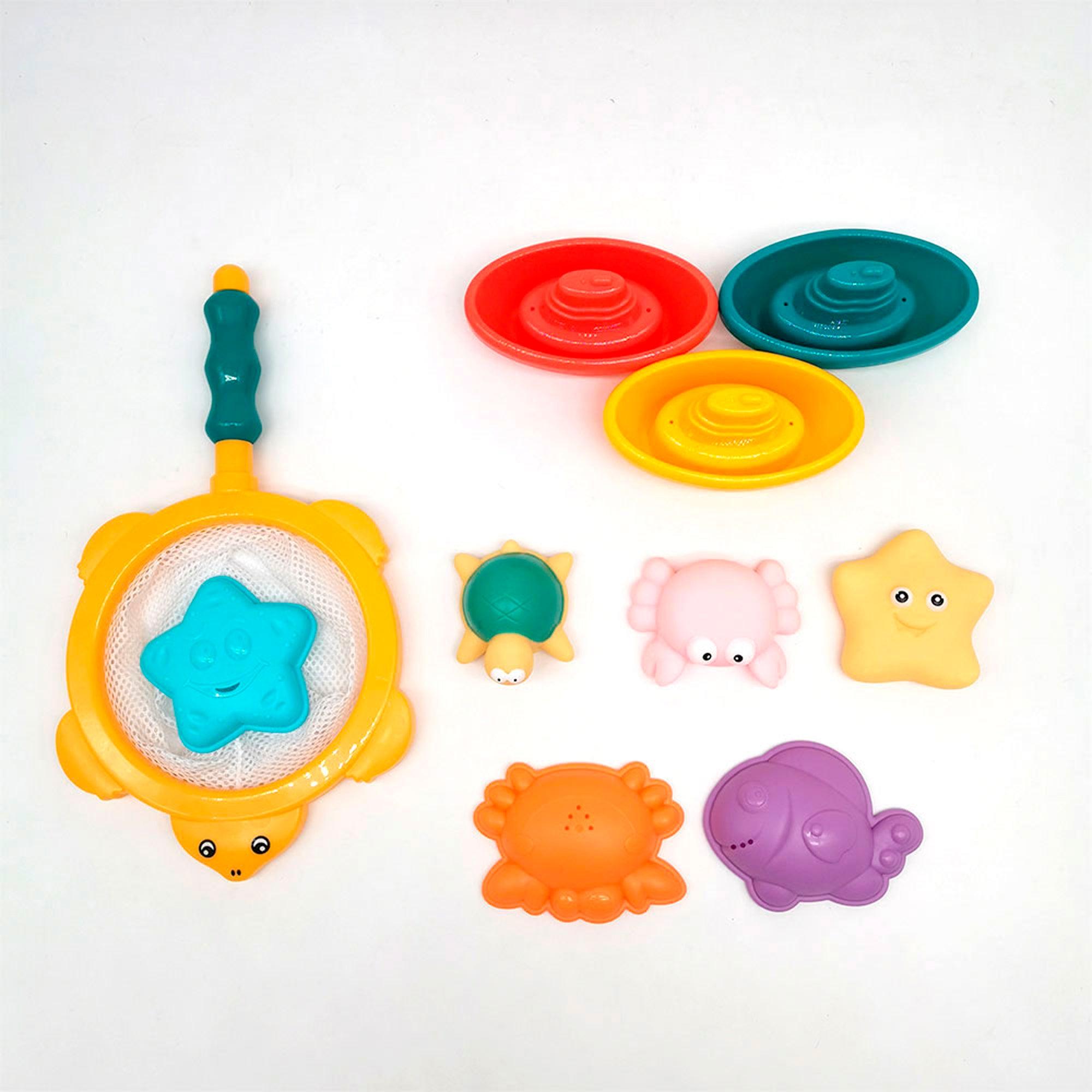 JUEGO DE AGUA PARA BAÑO PESCA ESTRELLA 10 PIEZAS - HUANGER - 3