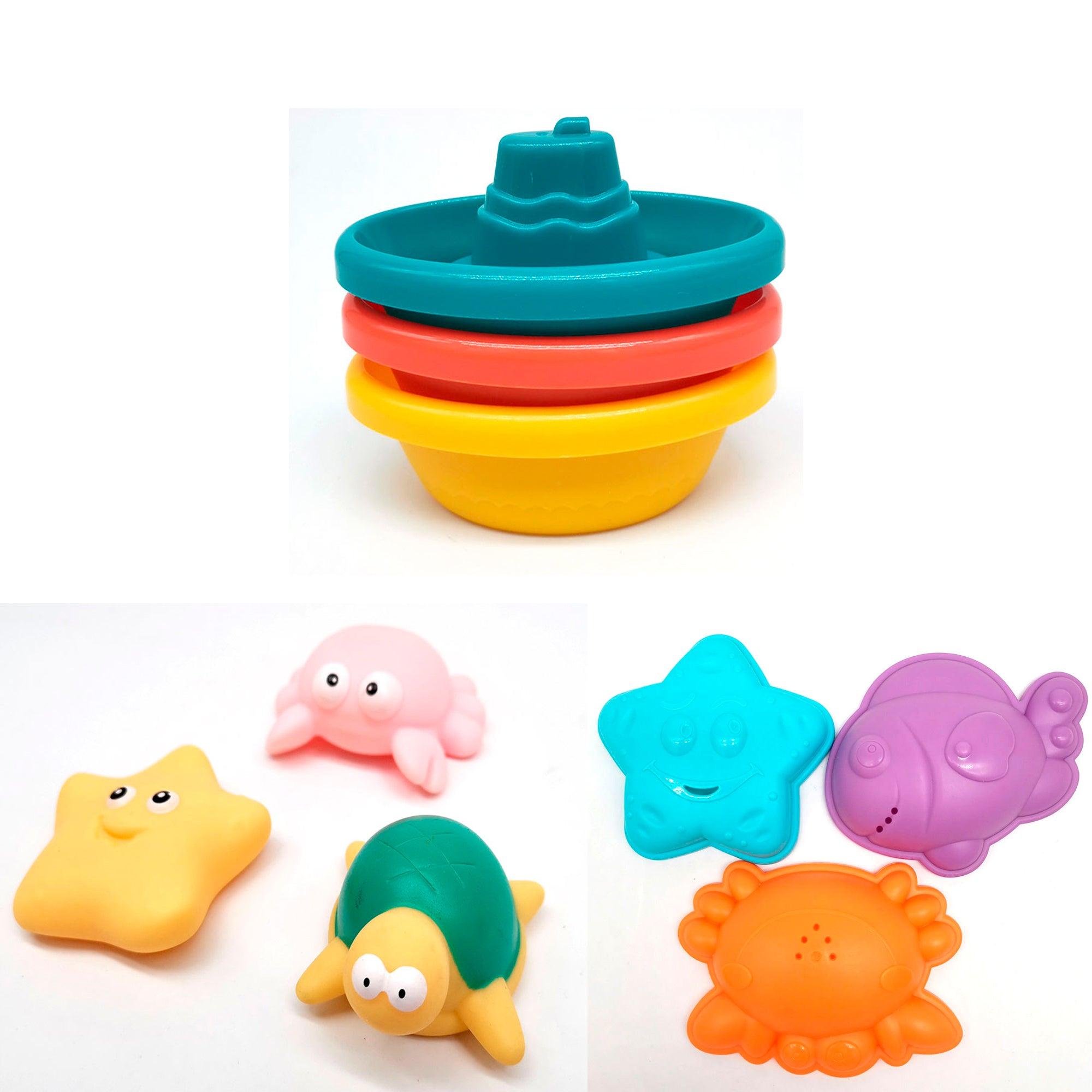 JUEGO DE AGUA PARA BAÑO PESCA ESTRELLA 10 PIEZAS - HUANGER - 4