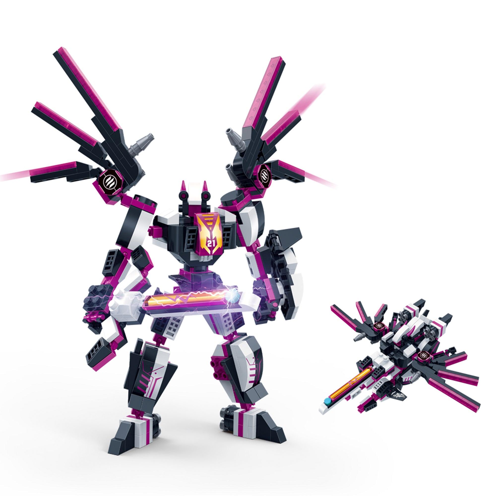 SET DE BLOQUES DE CONSTRUCCIÓN ROBOT MECH II 2 EN 1 MORADO BANBAO - 2