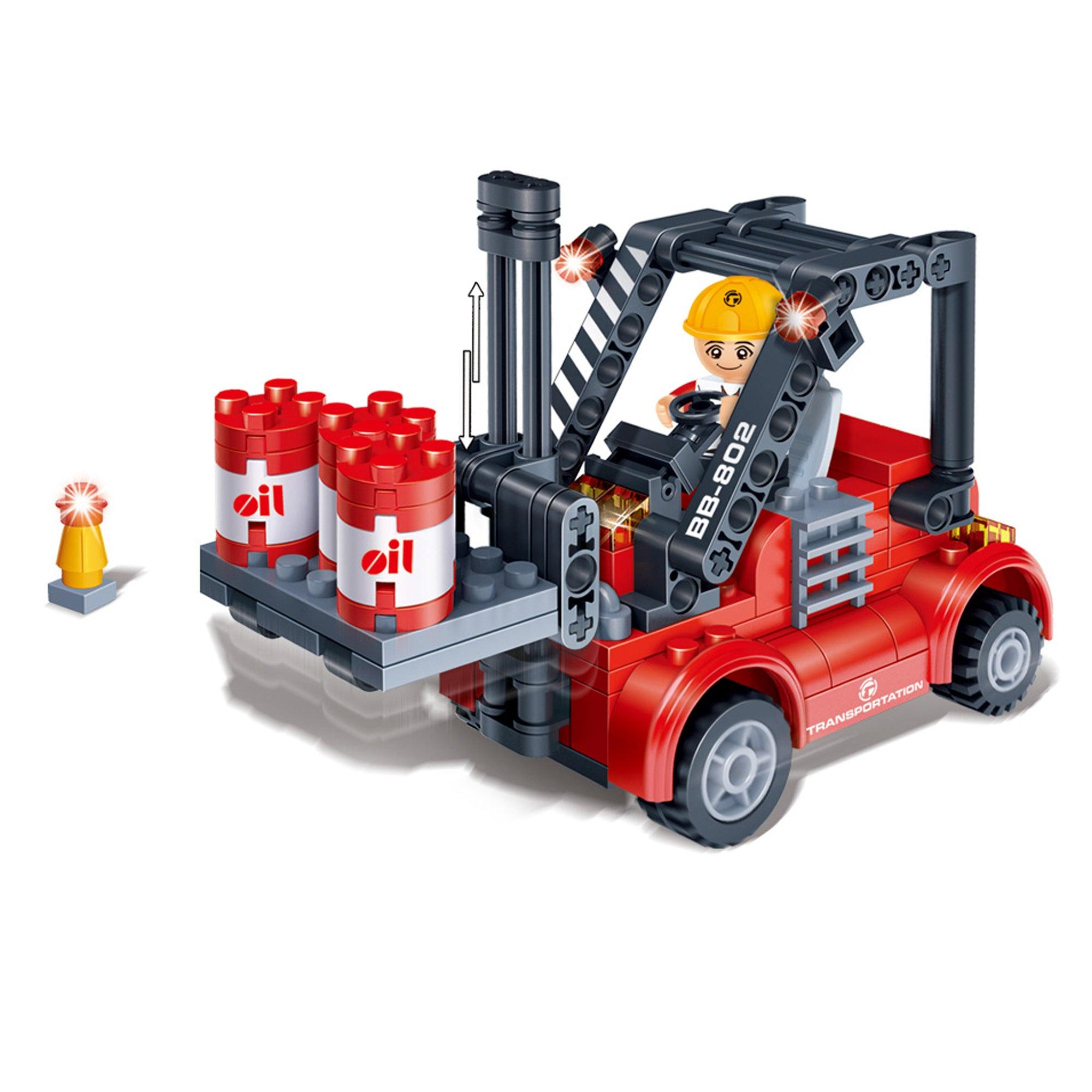 SET BLOQUES CONSTRUCCIÓN GRUA DE CARGA 128 PIEZAS BANBAO - 2