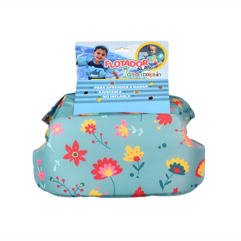 FLOTADOR CON ALITAS FLORES CELESTE GREEN DOLPHIN - 3