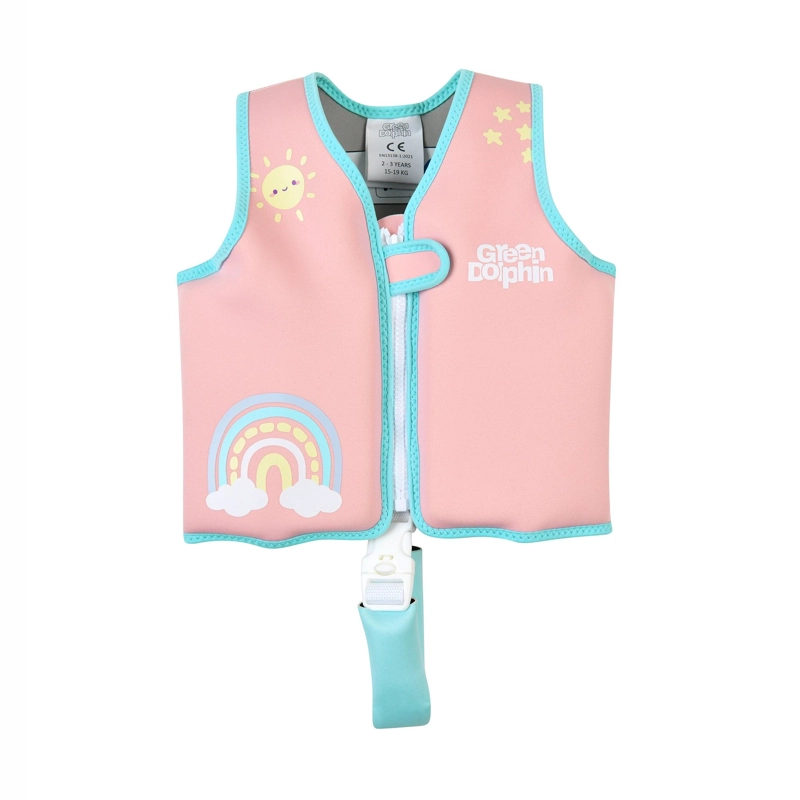 CHALECO FLOTADOR INFANTIL PALOROSA PEQUEÑO 15 A 19 KG GREEN DOLPHIN - 1