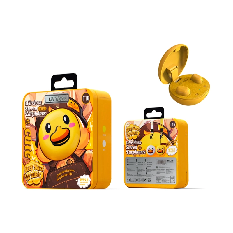 AUDIFONOS INALAMBRICOS DEEP BASS PATO AMARILLO UNICO - 3
