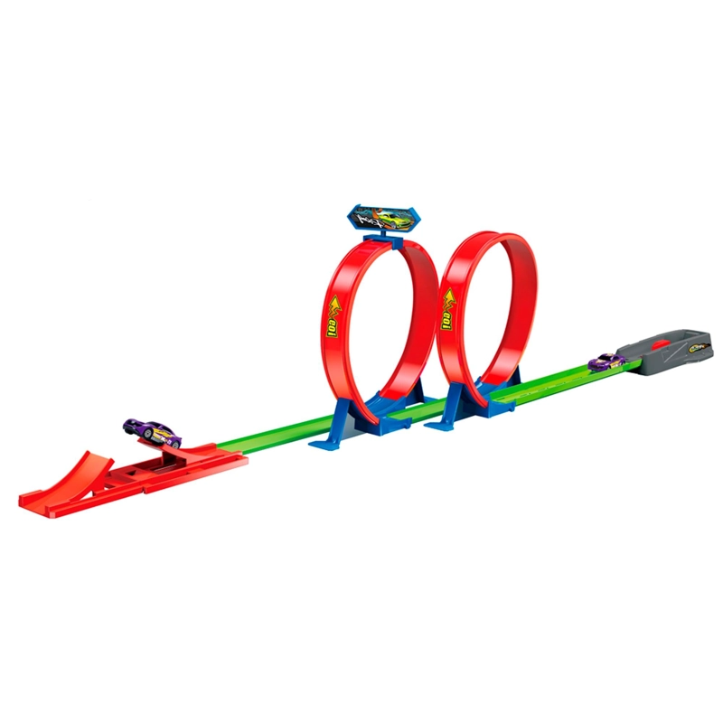 PISTA DE AUTO TRACK MAX POWER ROJO RACING TRACK - 2