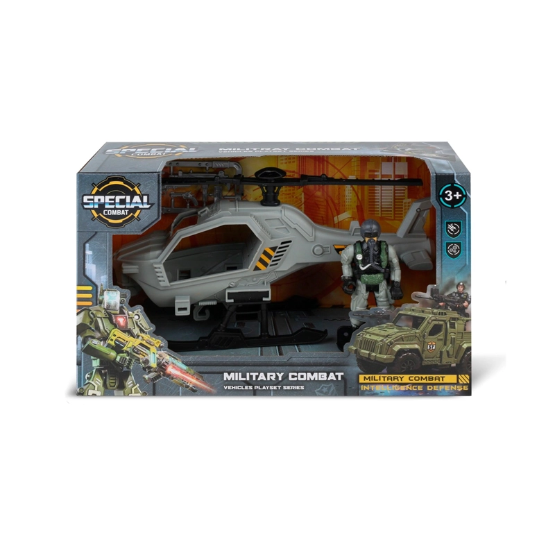 VEHICULO COMBATE MILITAR HELICOPTERO GRIS SPECIAL COMBAT - 1