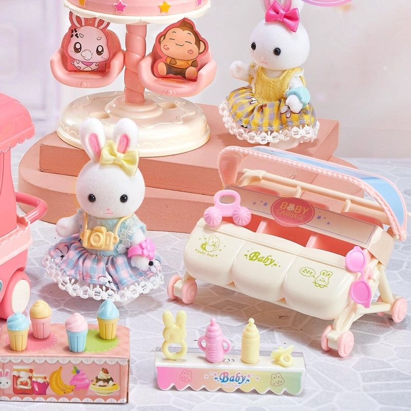 SET DE CONEJOS CON ACCESORIOS ESCENARIOS DREAMY - 3