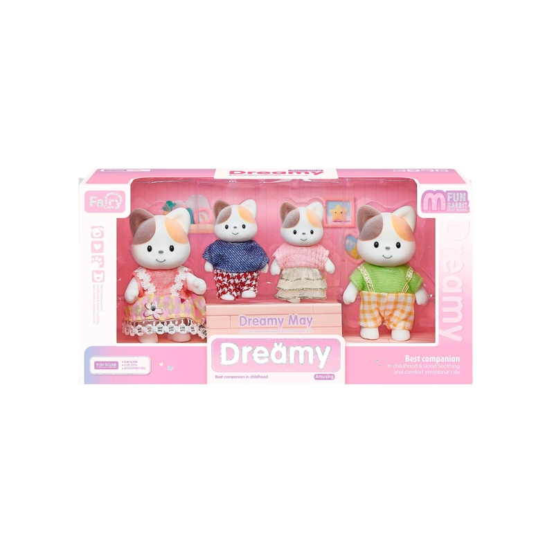 SET 4 FIGURAS GATOS DREAMY - 1