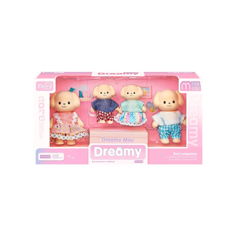 SET 4 FIGURAS PERROS DREAMY - 1