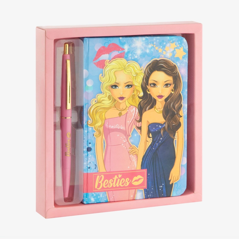 CUADERNO CON LAPIZ ROSADO BESTIES - 1