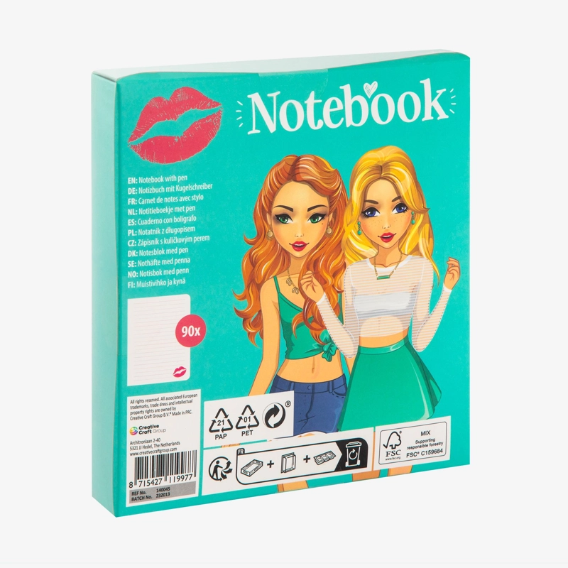 CUADERNO CON LAPIZ VERDE BESTIES - 2